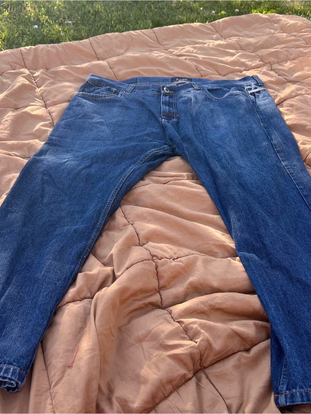 Phat Farm Men's Dark Blue Straight-Leg Jeans Big & Tall Size 48